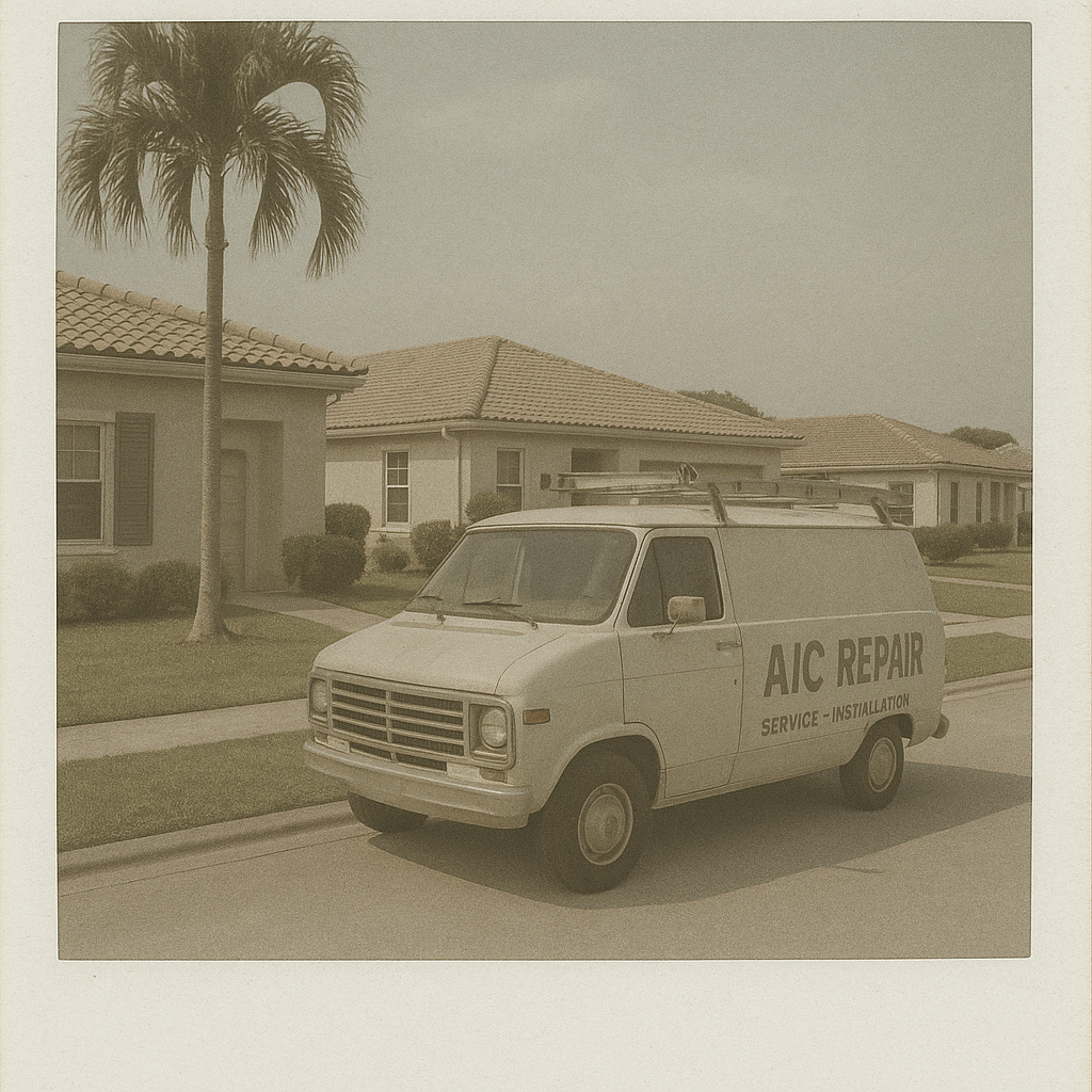 Founder with original work truck