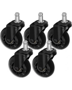 Gabbiano Roll Speed Stool Wheel black Press-On Set Of 5 Pcs Black