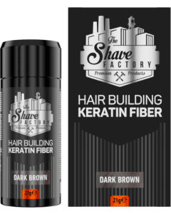 The Shave Factory Hair Building Keratin Fiber Dark Brown 21g