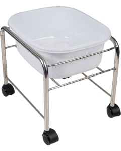 Gabbiano Straight Pedicure Tray With Chrome Wheels