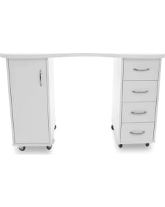Gabbiano Desk 2027 Two Cabinets White