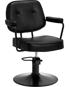 Gabbiano Hair System Hairdressing Chair Tru Noir Black