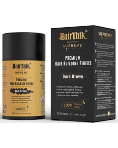 Supreme Trimmer Black HairThik Hair Fibers Dark Brown - 15g
