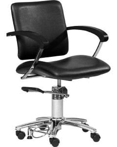Hairway Styling Chair "Augusta" With Wheels Black