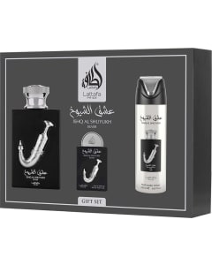 Lattafa Pride Ishq Al Shuyukh 100 ml EDP + 20 ml EDP + 200 ml Deodorant