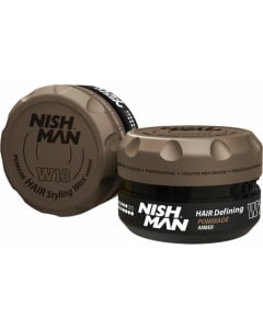 Nishman W10 Hair Styling Wax Pomade Amber - 100 ml