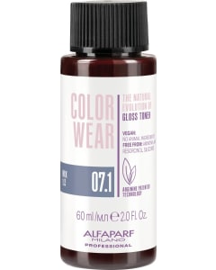 Alfaparf Milano Color Wear Gloss Toner 07.1 Soft Medium Ash Blonde - 60 ml