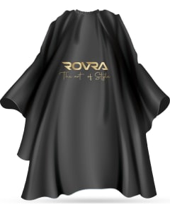Rovra Barber Cape Black With Logo