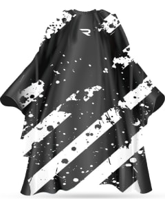 Rovra Barber Cape Splash - Black & White