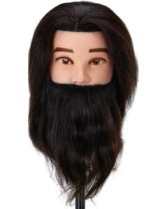 Gabbiano WZ4 Training Head With Beard Natural Hair - 21 cm