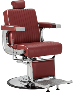 Gabbiano Visionerio Barber Chair Red Chrome Frame