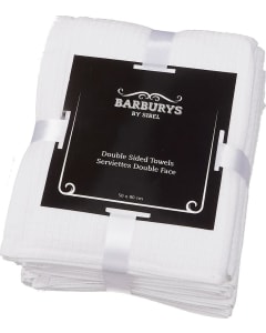 Barburys Double Sided Towels White 50x80 cm - 6 pcs