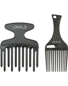 L3VEL3 - Hair Pick Comb Set 2 Pcs