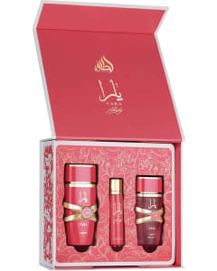 Lattafa Yara Candy Giftset 100 ml EDP + 12 ml EDP + 50 ml Hair Mist