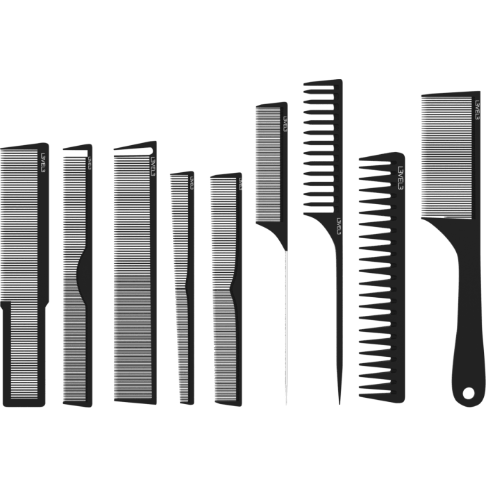 L3VEL3 - 9 Pcs Comb Set
