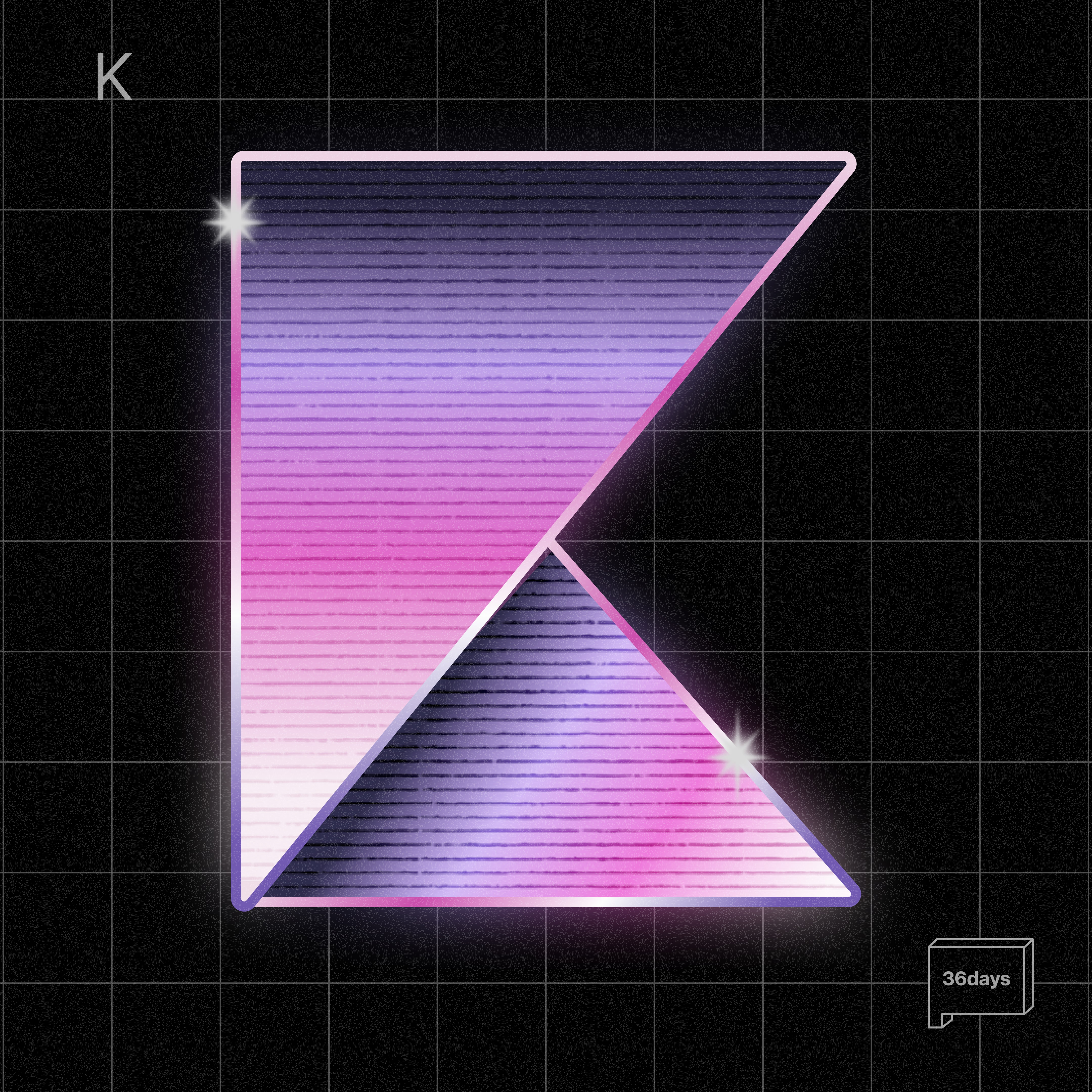 Letter K Graphic Design Illustration