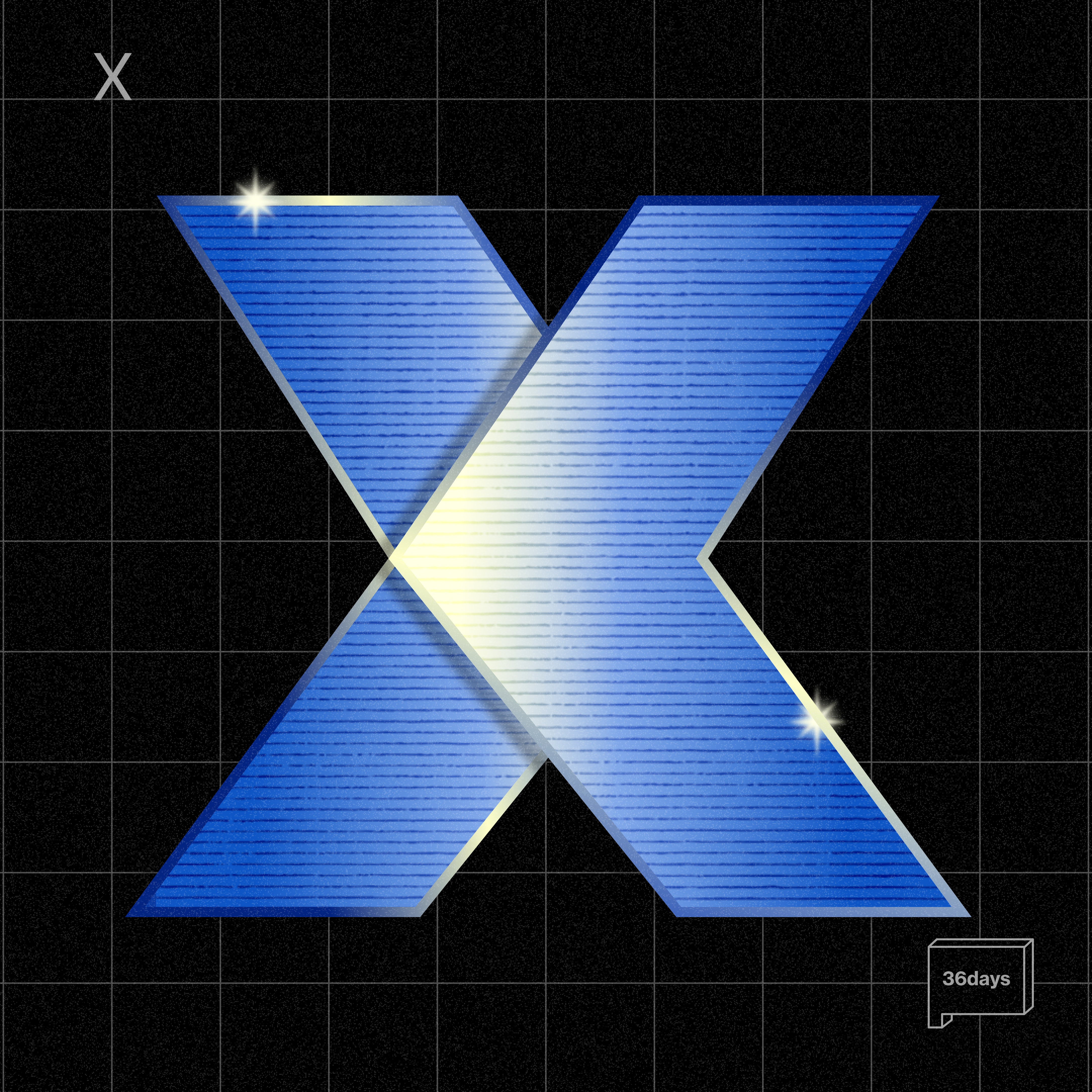 Letter X Graphic Design Illustration