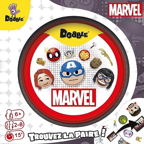 Vue 2 de Asmodee Dobble Marvel Emoji