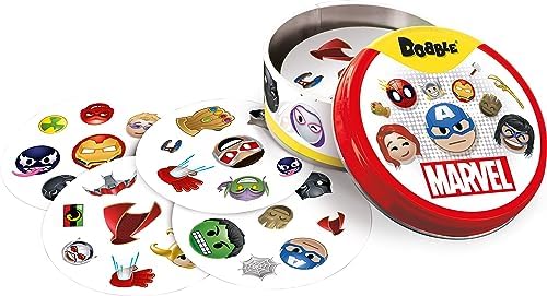 Vue 5 de Asmodee Dobble Marvel Emoji