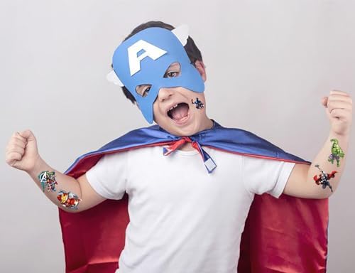 Vue 6 de Tatouage Enfant Avengers Feuilles