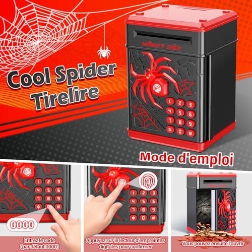 Vue 3 de Yellcetoy Spider Tirelire Pour