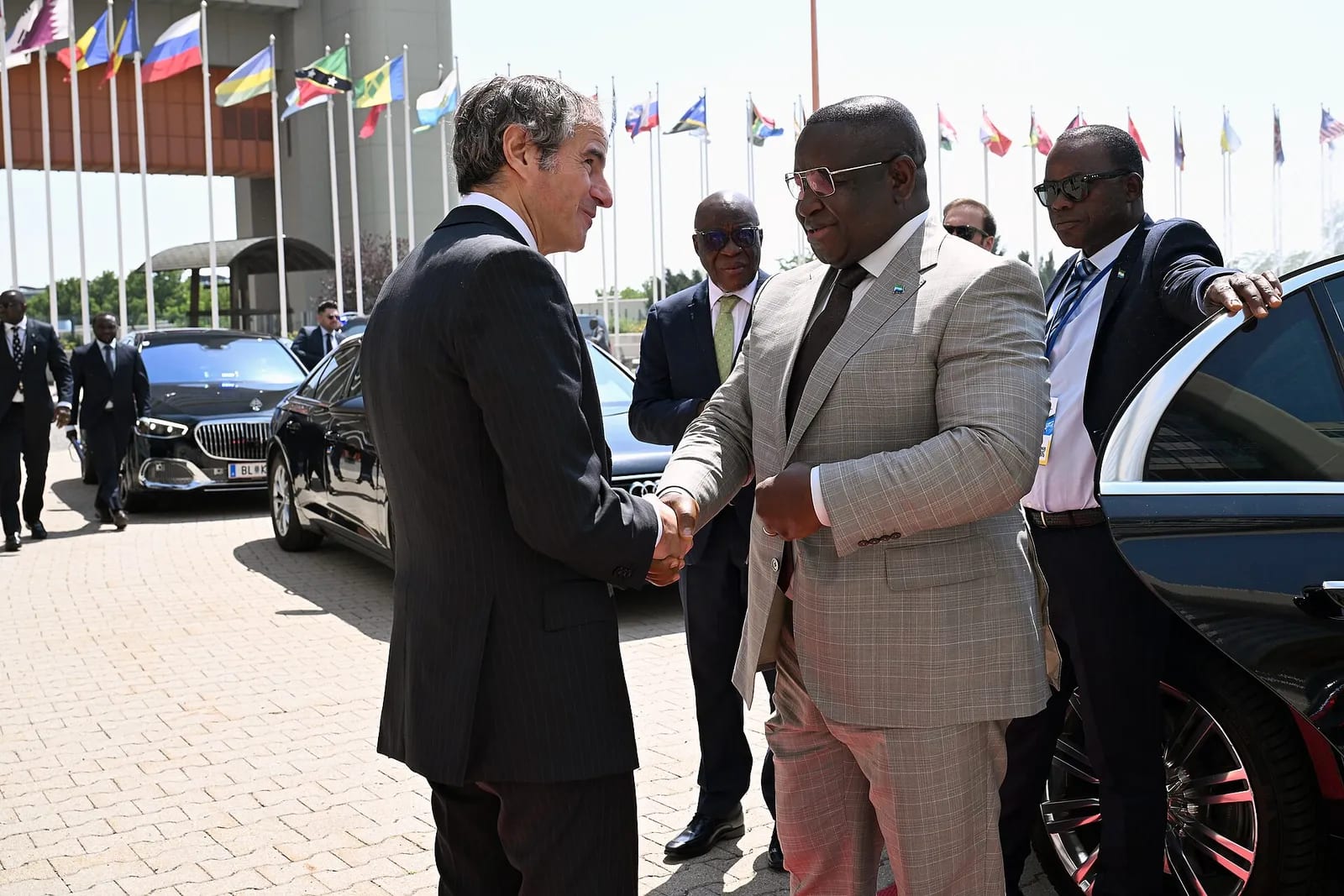 IAEA DG Rafael Grossi welcomes Julius Maada Bio, Vienna, June 2024, 05
