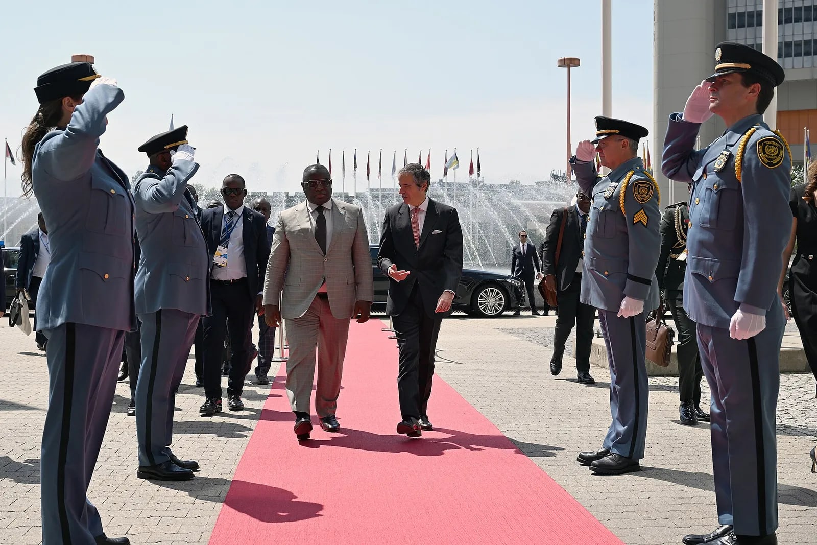 IAEA DG Rafael Grossi welcomes Julius Maada Bio, Vienna, June 2024, 08