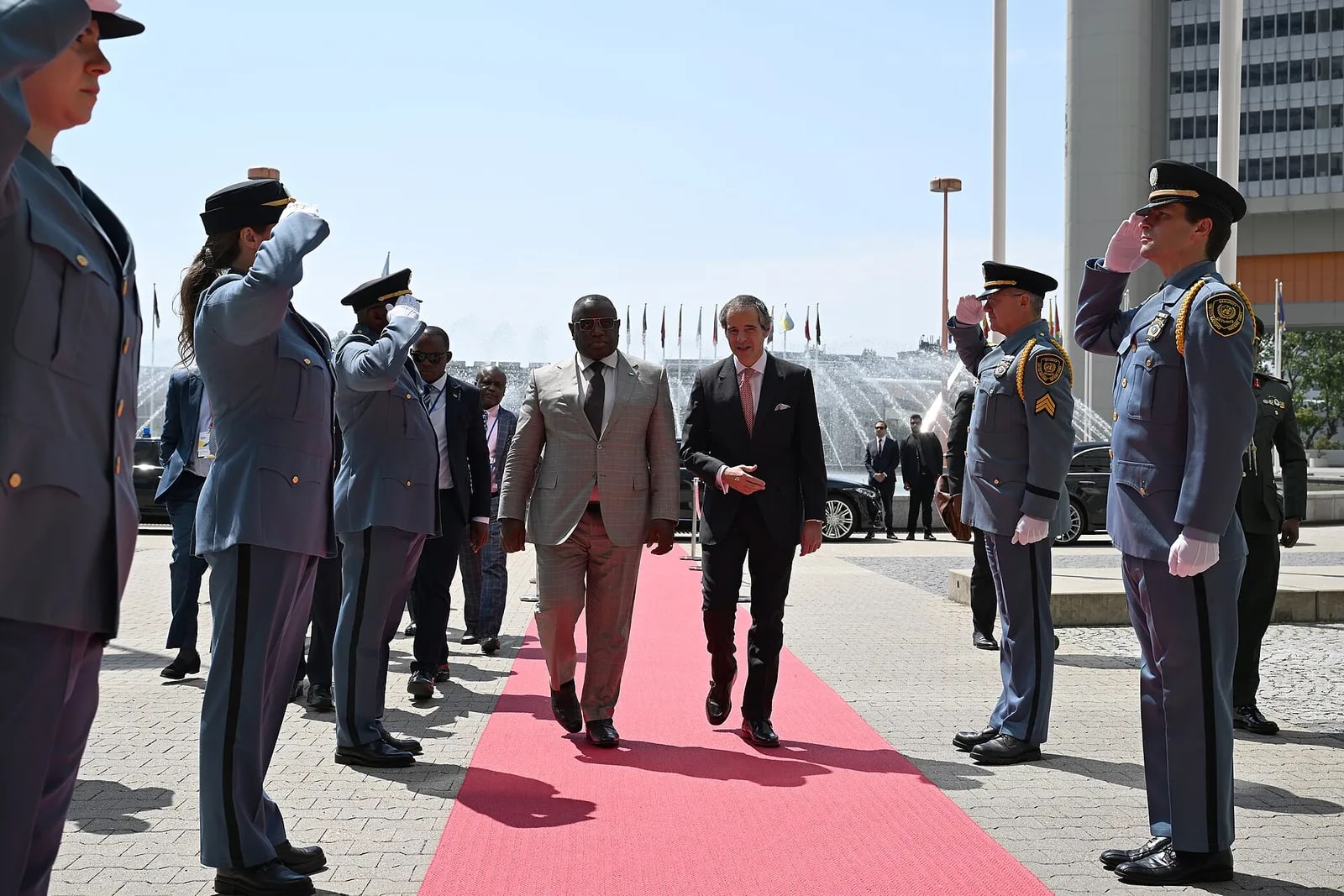 IAEA DG Rafael Grossi welcomes Julius Maada Bio, Vienna, June 2024, 09