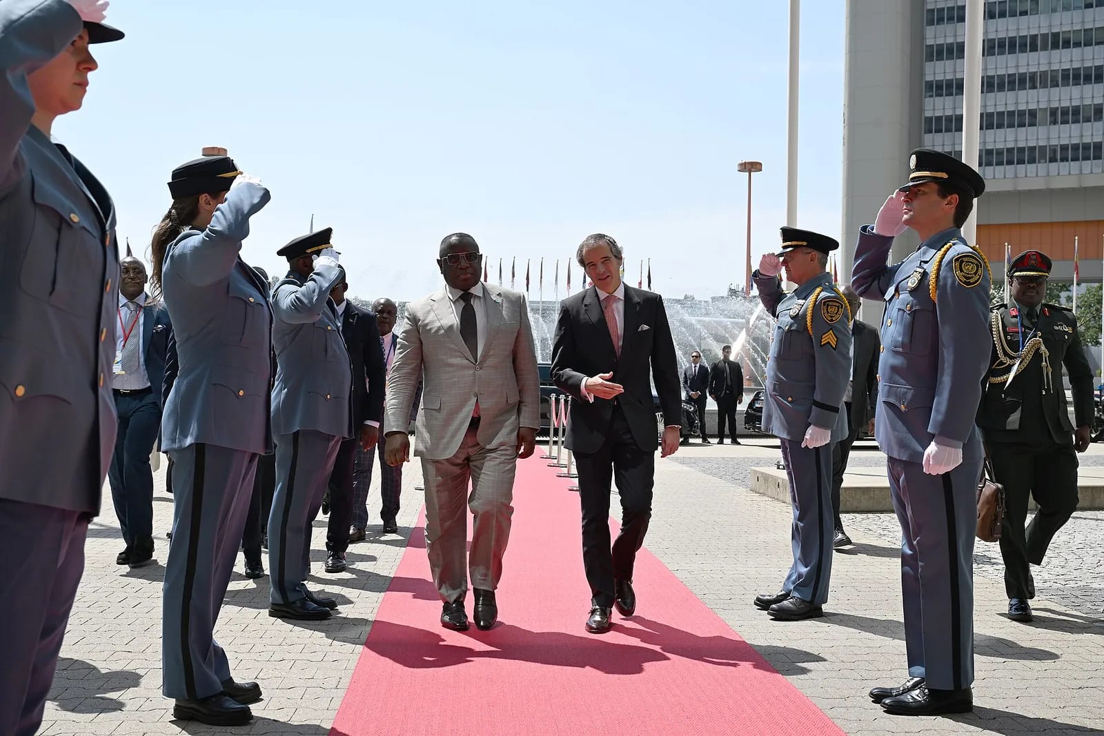 IAEA DG Rafael Grossi welcomes Julius Maada Bio, Vienna, June 2024, 10
