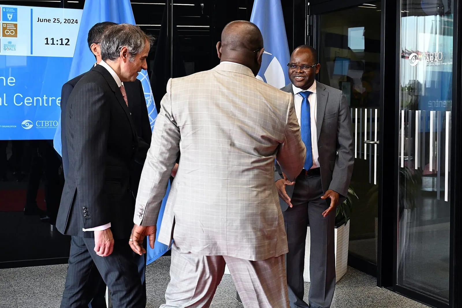 IAEA DG Rafael Grossi welcomes Julius Maada Bio, Vienna, June 2024, 13