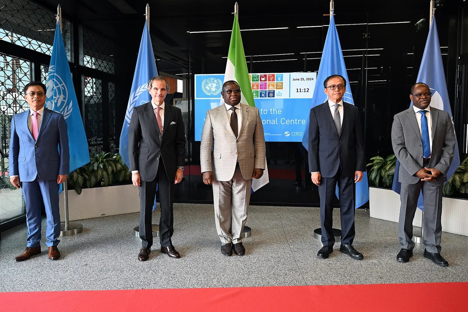 IAEA DG Rafael Grossi welcomes Julius Maada Bio, Vienna, June 2024, 15