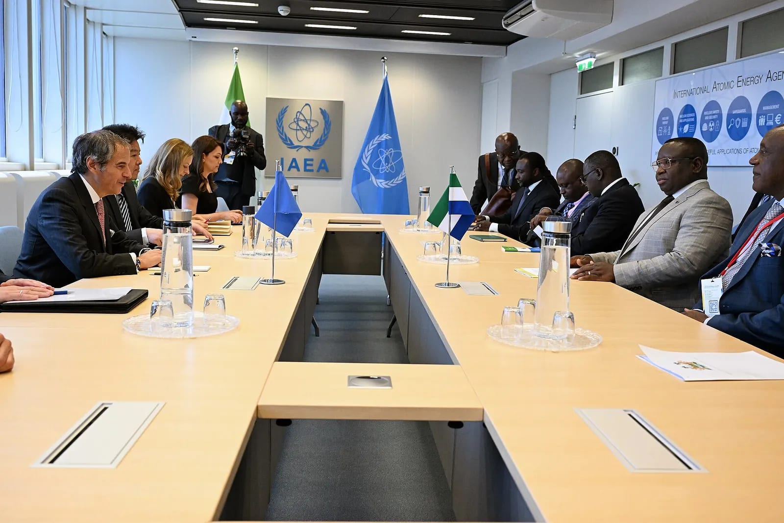 IAEA DG Rafael Grossi welcomes Julius Maada Bio, Vienna, June 2024, 18