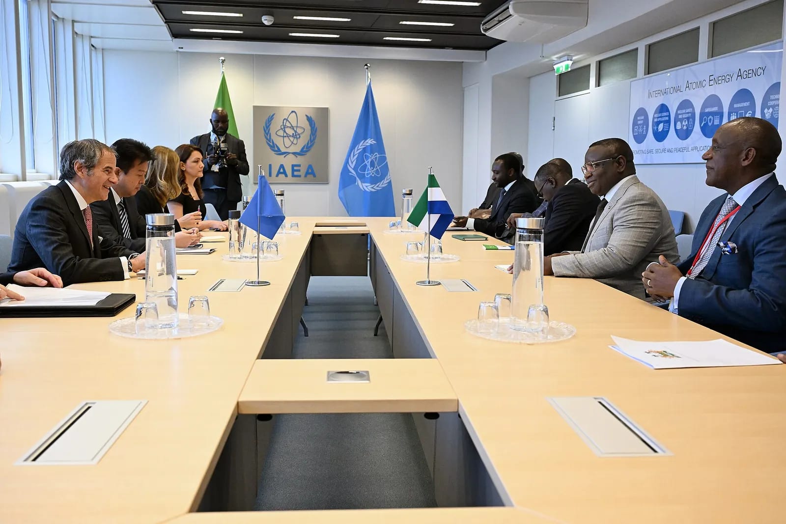IAEA DG Rafael Grossi welcomes Julius Maada Bio, Vienna, June 2024, 19