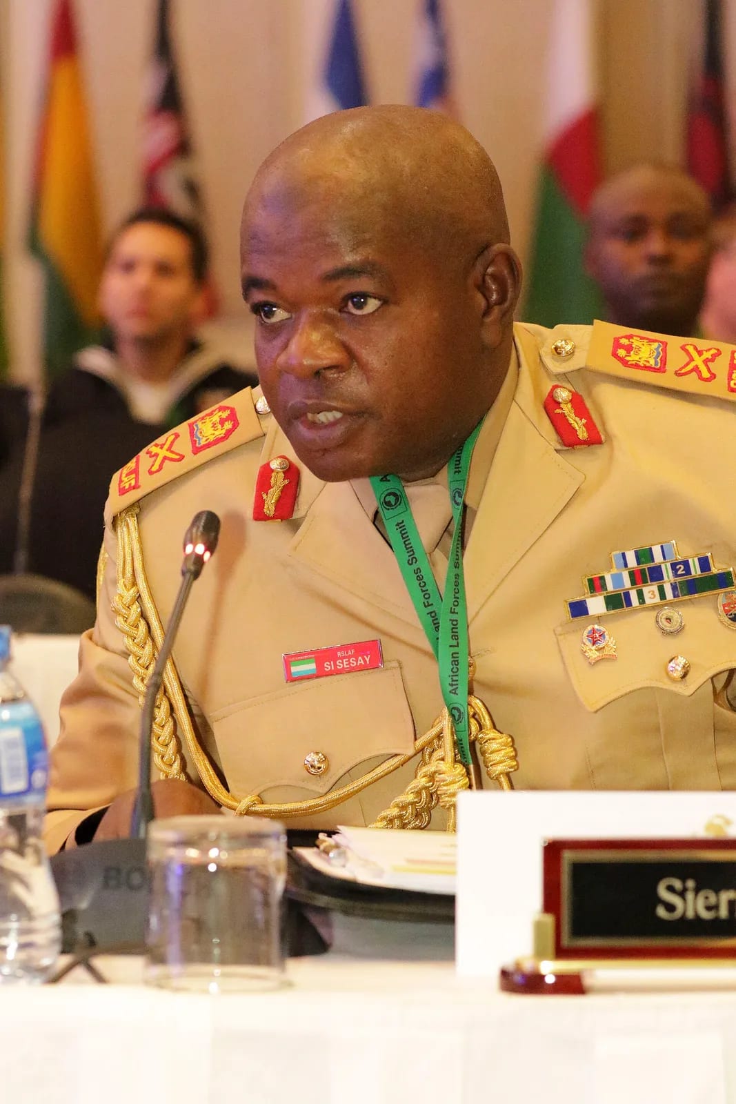 Major General Sullay Ibrahim Sesay during African Land Forces Summit 2019