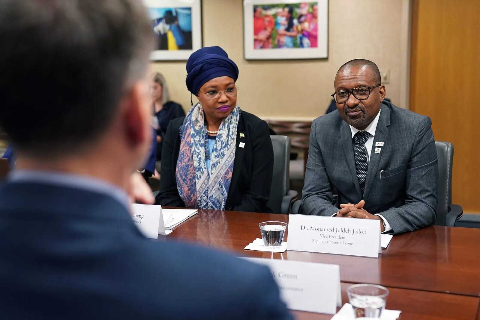 Mark Green and Mohamed Juldeh Jalloh at USAID HQ (2)