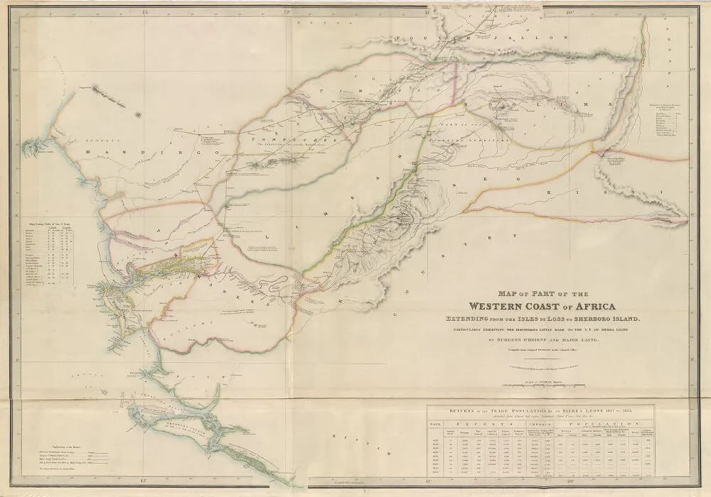Map of Part of the Western Coast of Africa, extending the Ilses de Los to Sherboro Island...