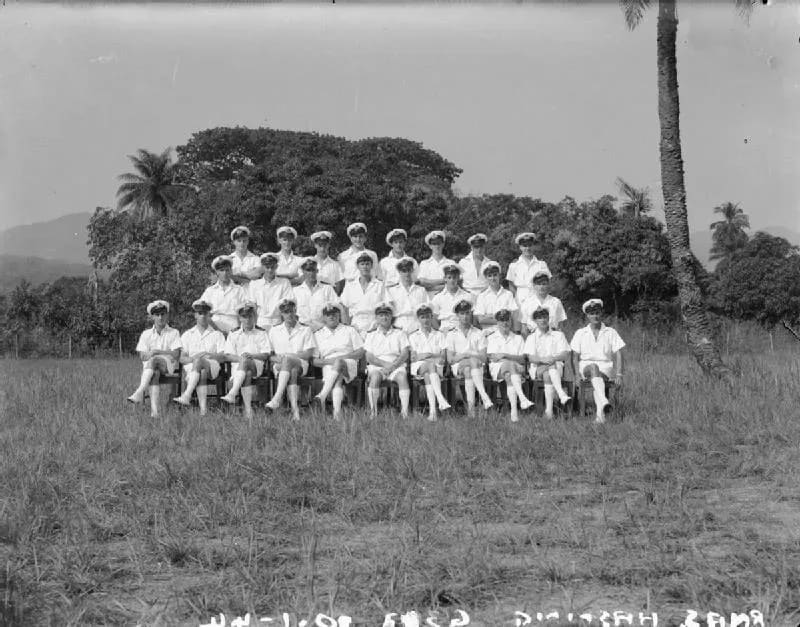 The officers of HMS Spurwing, the Royal Navy air station in Sierra Leone, March 1944