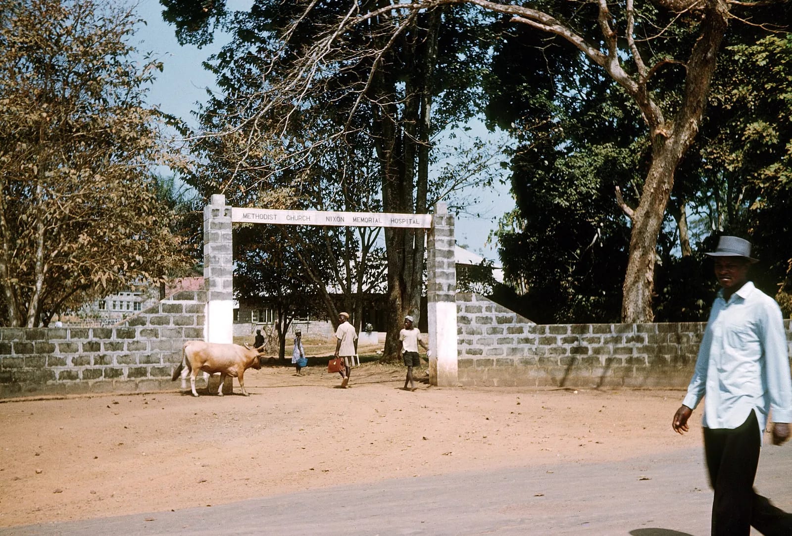 Entrance to Nixon Memorial Hospital, Segbwema, Sierra Leone 1962