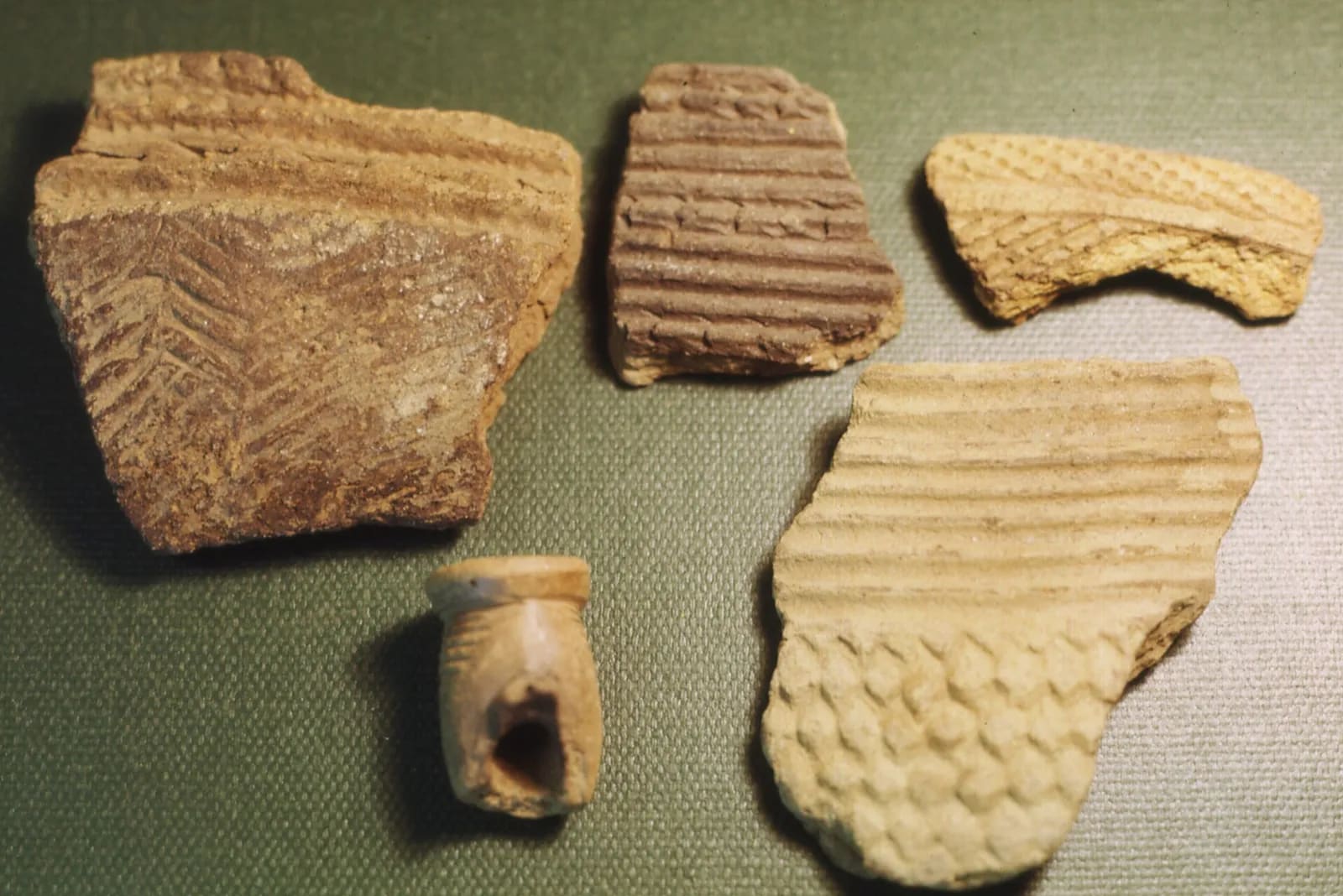 Pottery dug out of the Kamabai rock shelter