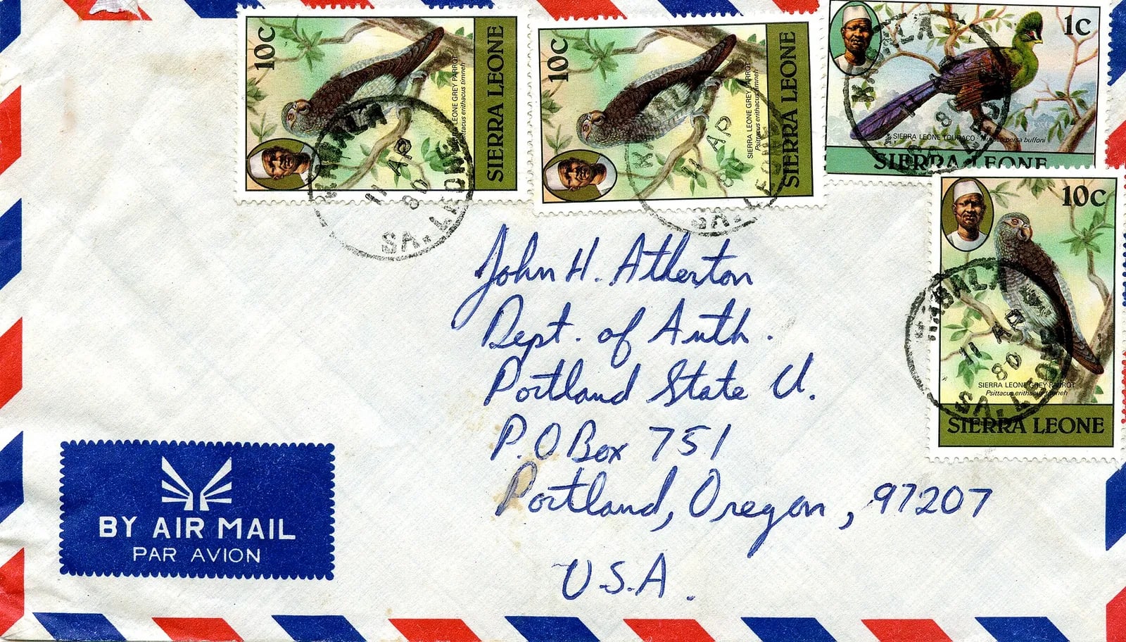 Airmail envelope from Kabala, Sierra Leone (West Africa) to Portland, Oregon (USA) (3710984093)
