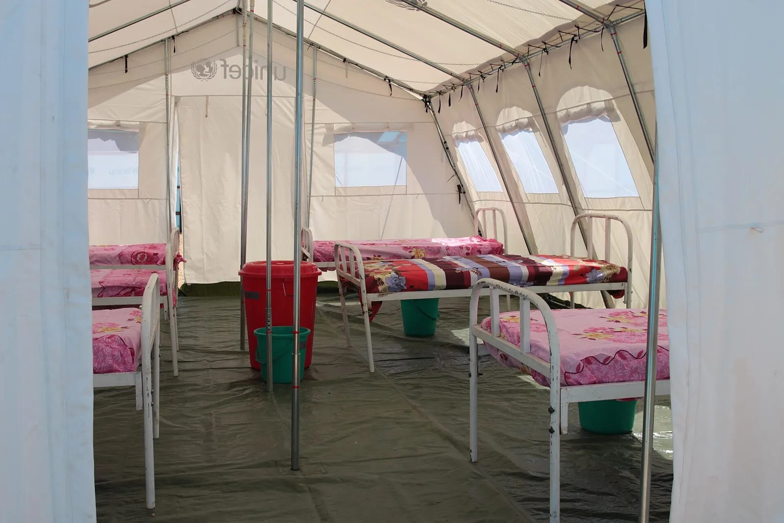 Temporary Ebola Treatment facility in Sierra Leone