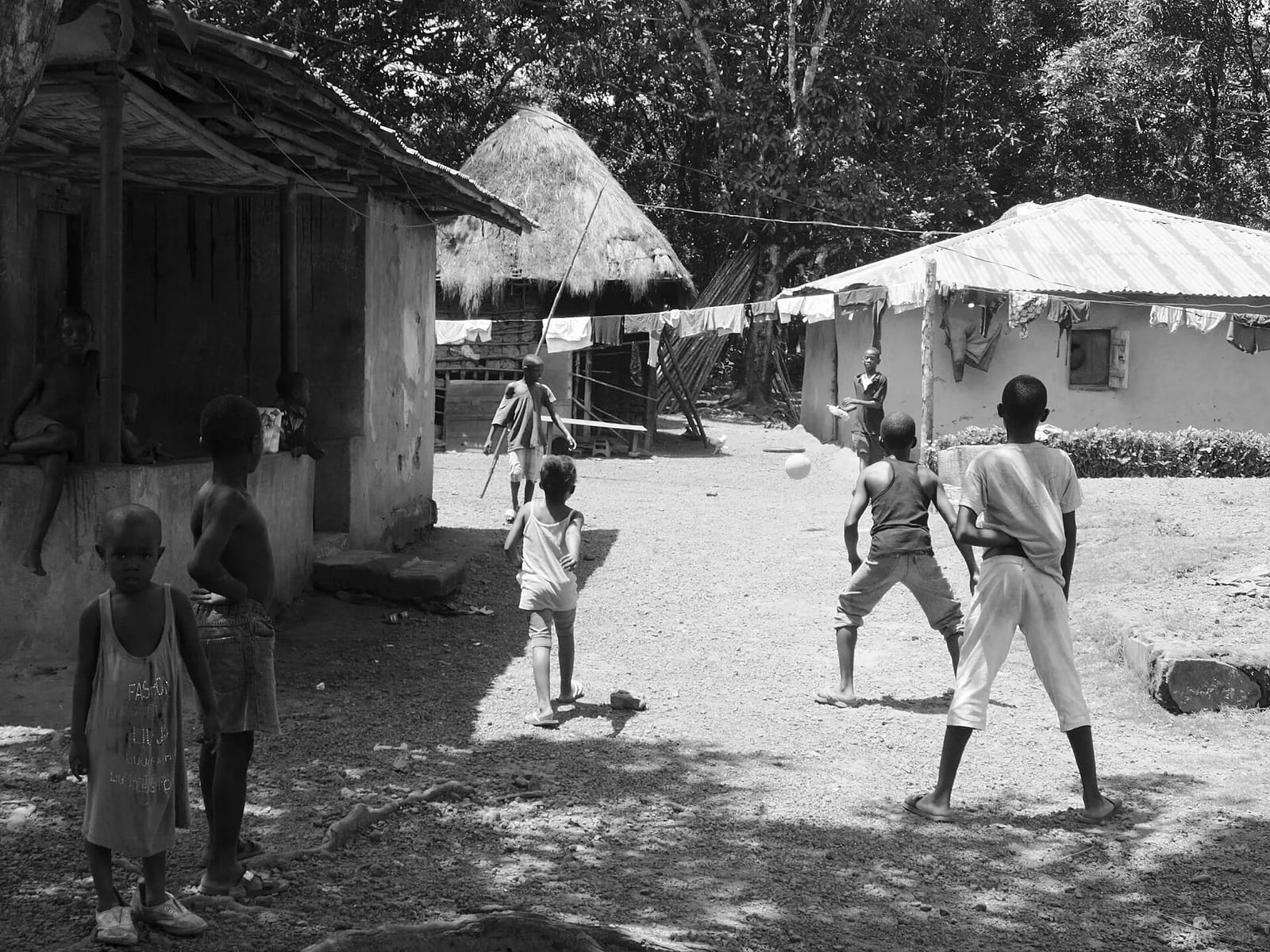 Children in a village