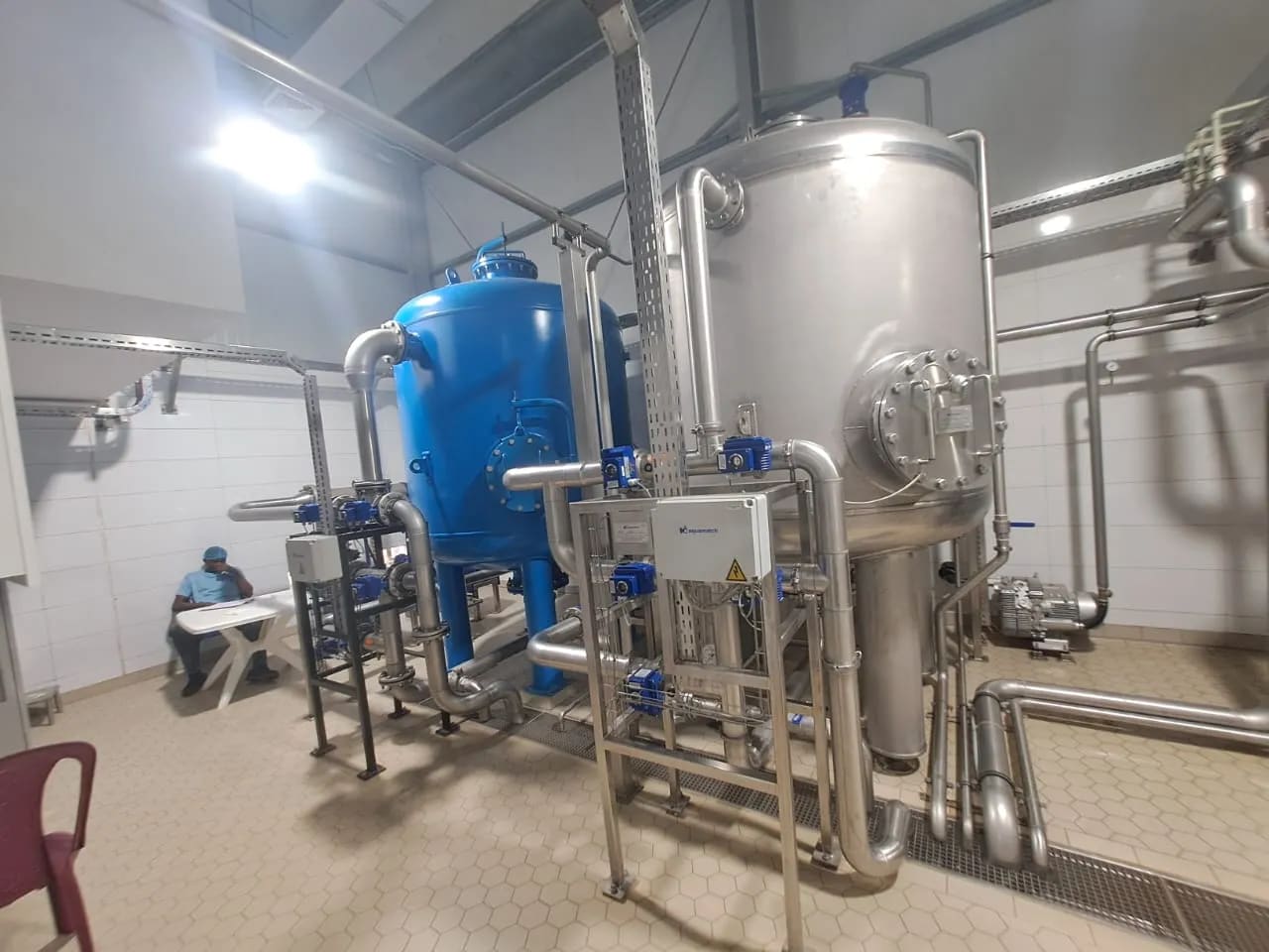 Industrial water filter at Grafton Spring water factory