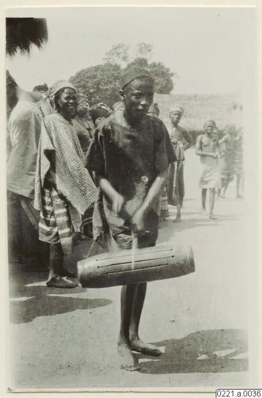 A Mende drummer
