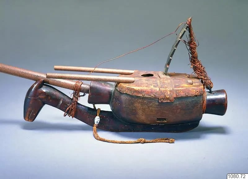 Harp-lute with an antelope head, from Afzelius's collection of the 1790s