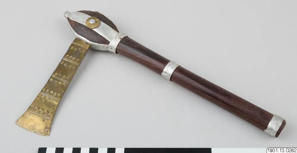 Brass ceremonial axe, carried by elders as a sign of rank