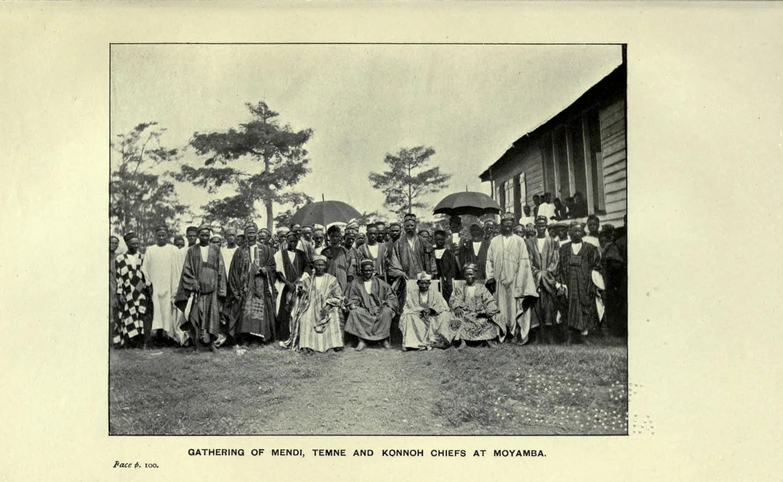 Mende, Temne and Kono chiefs gathered at Moyamba, 1916