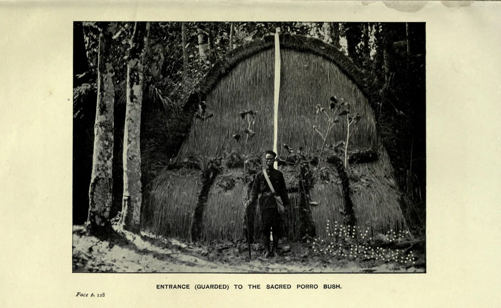 Entrance to a Poro bush, 1916