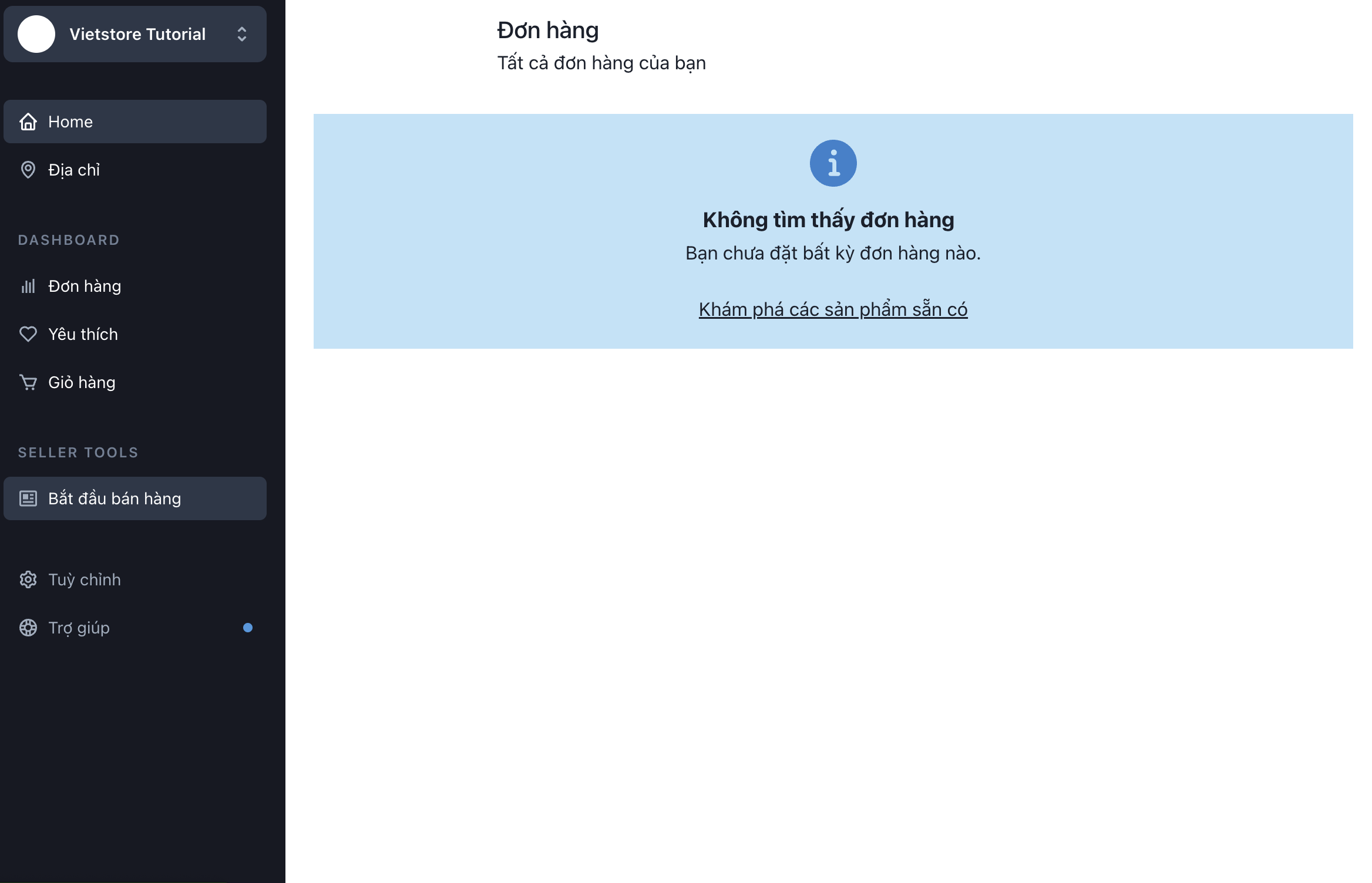bat dau ban hang menu