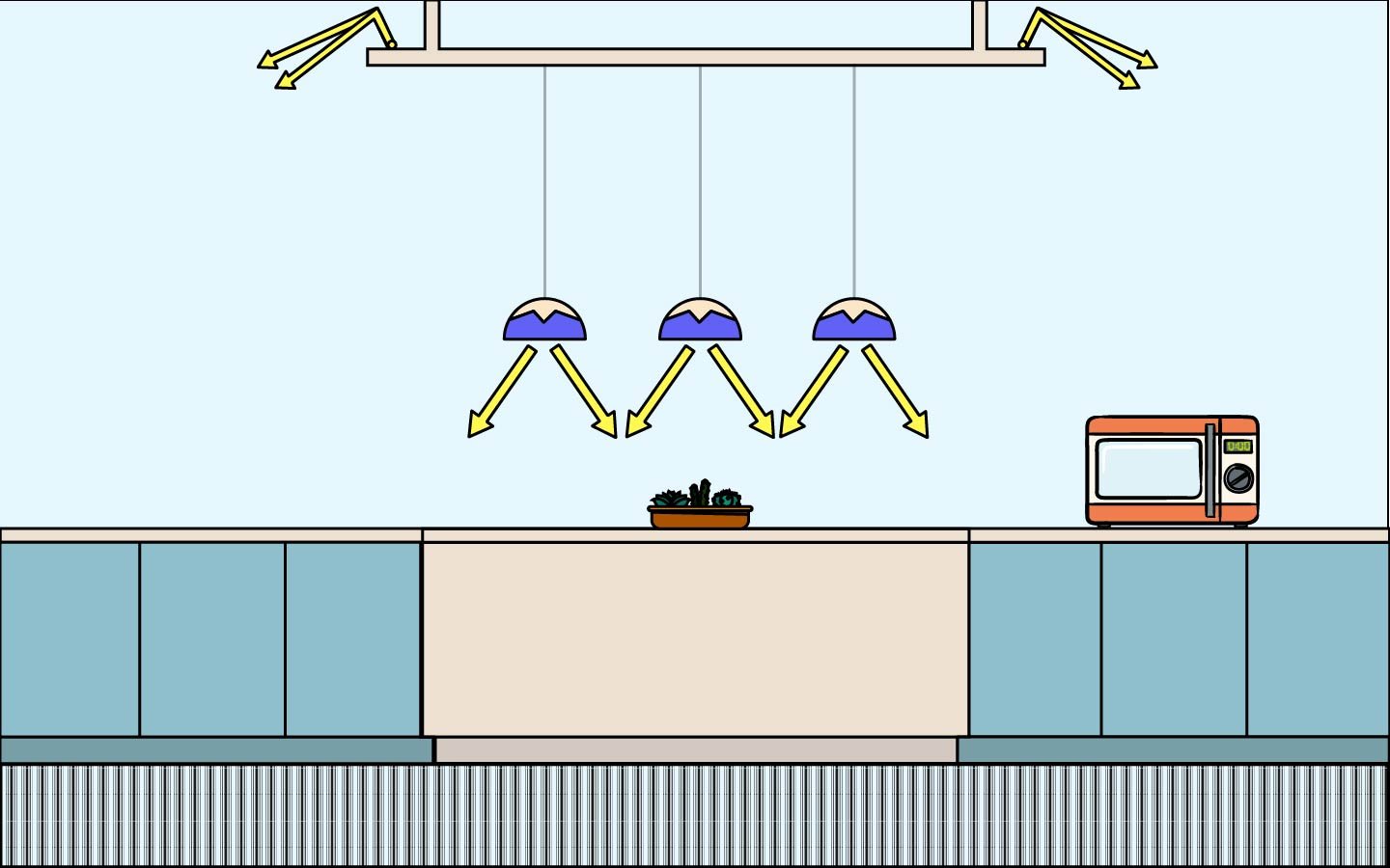 designopolis course cover lighting design course featuring a counter with pendant lights